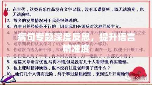 病句专题深度反思，提升语言精准度
